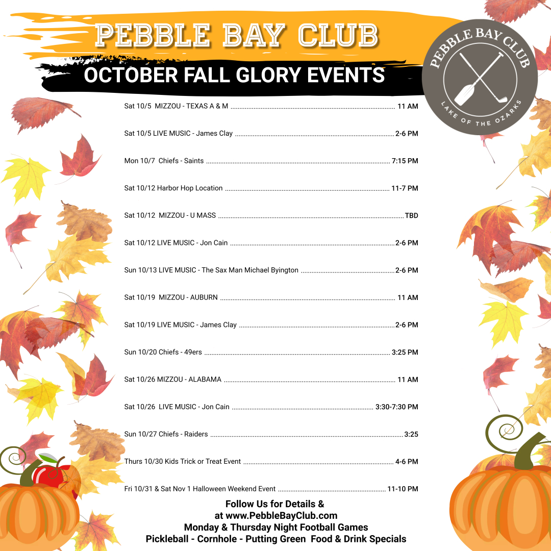 October Events Lineup