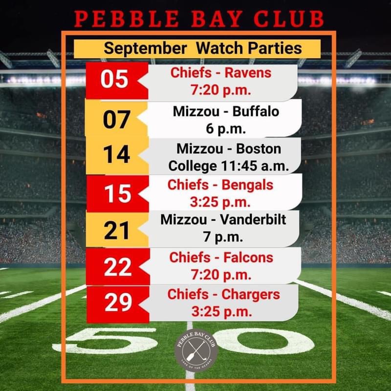 Pebble Bay Club – September Watch Parties